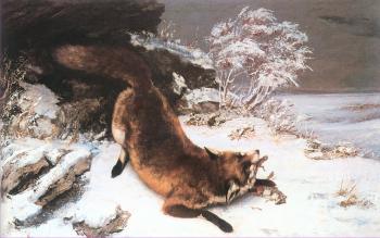 Gustave Courbet : The Fox in the Snow